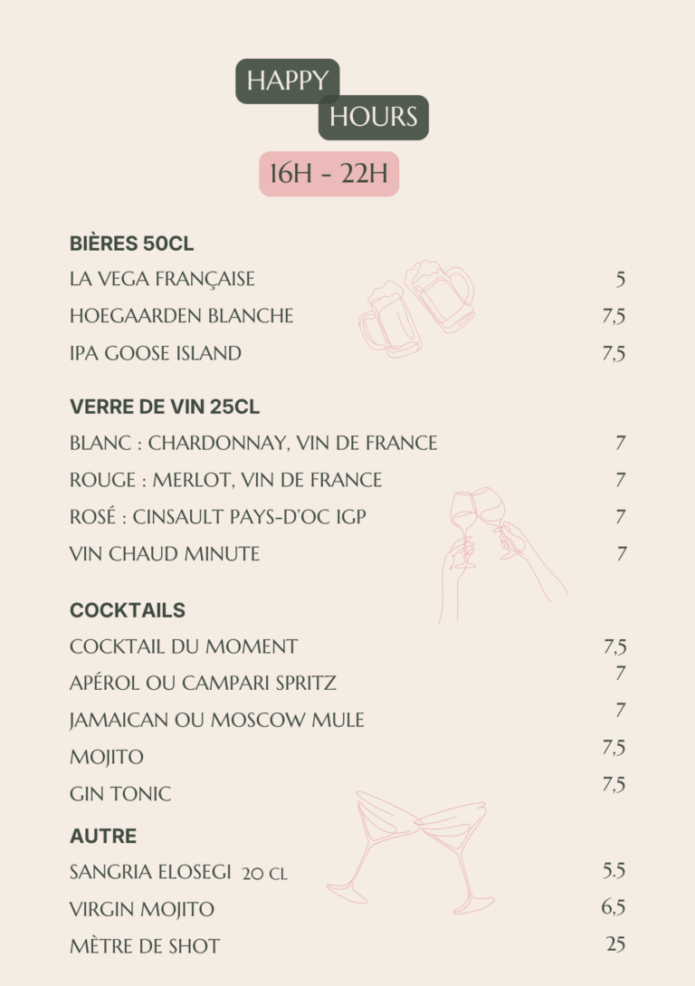 Carte boisson Hiver 2026